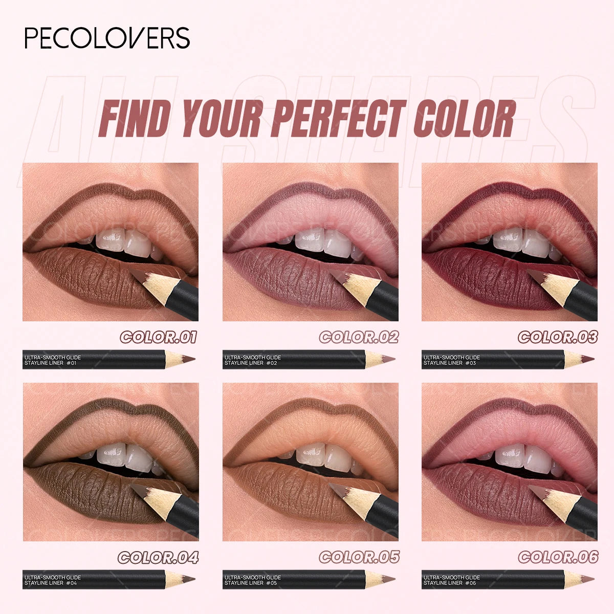 1PC Lipliner Lipstick, Plump and Charming Lips, Nude Brown, with A Variety of Makeup, Lip Cosmetics Quake