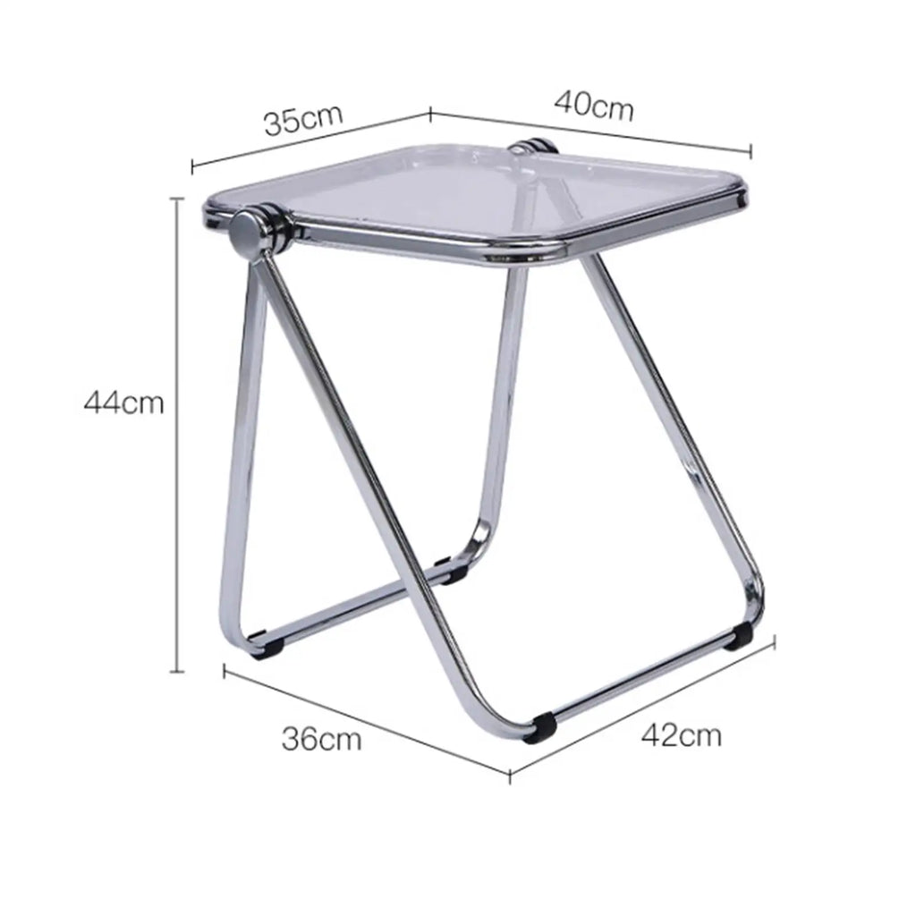 Folding Tray Table Dinner Tray Table Practical Sturdy Non Slip Multipurpose Acrylic Small Space Tiny Desk for Dorm Apartment Quake