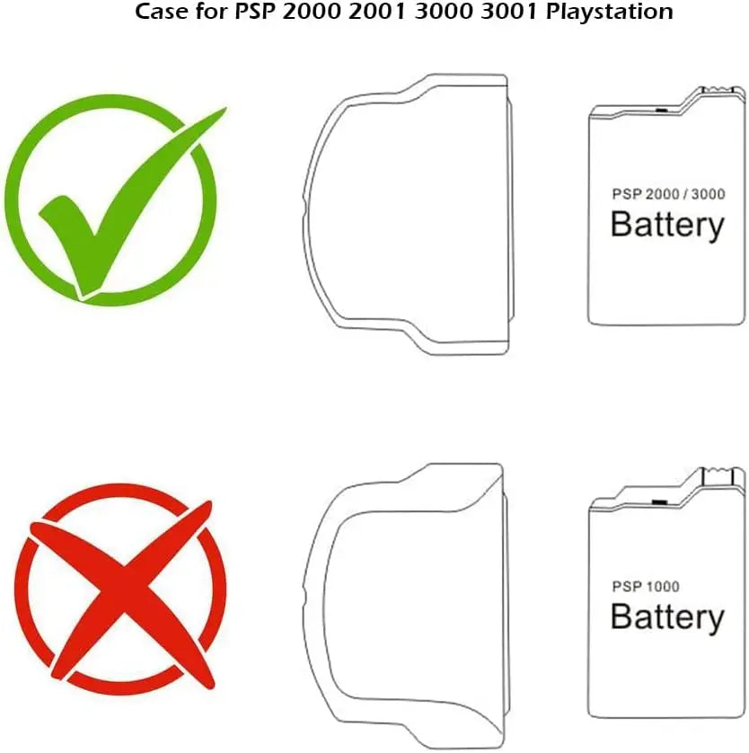 For PSP 3000 Series - Black Replacement Battery Cover Quake
