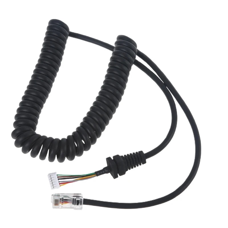 70cm Replacement Microphones Mic Cable Cord Wire for Yaesu for MH 36B6JS FT-8900R MH-48A6J MH-42B6J FT-1500 Black K1KF Quake Default Title