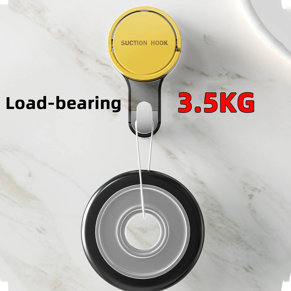 Suction Hooks Strong Vacuum Power Traceless No-Drilling Adhesive Hooks for Home Bathroom Kitchen Door Back and Toilet Area Quake