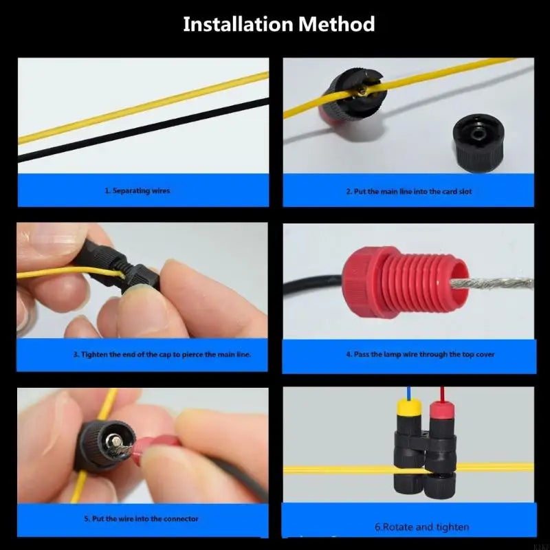 Insulation Piercing Wire Joiners, 30 Pack with Threaded Ends for 12V 24V Landscape, Garden and Lawn Lighting Systems K1KF Quake
