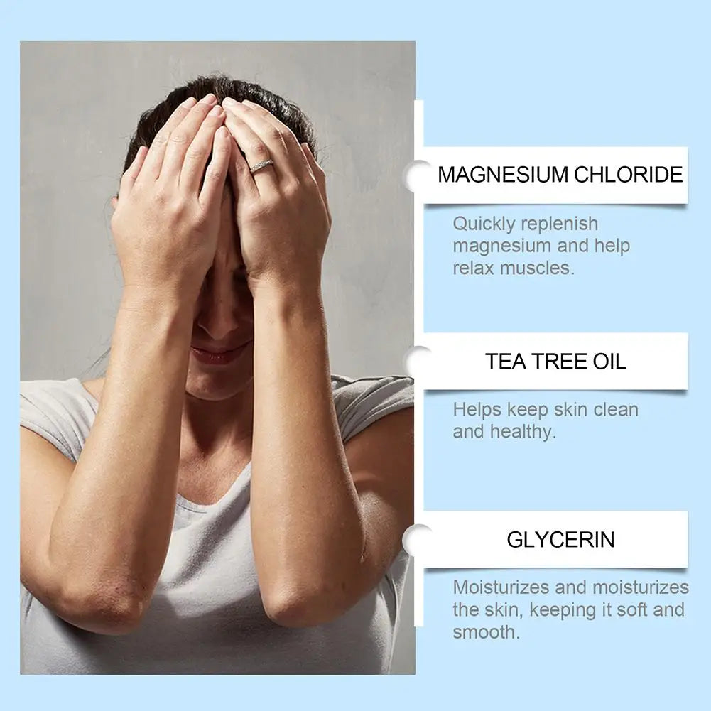 60ml Purely Natural Magnesium Oil Spray Improve Sleep Relieve Muscle Pain Nourish The Skin For Restlessness & Better Sleep Quake