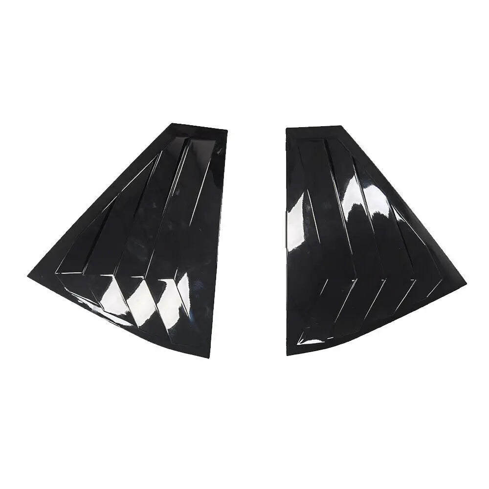 For Skoda Fabia 2015-2020 Car Rear Louver Window Side Shutter Cover Trim Sticker Vent Scoop ABS Carbon Fiber Black Accessories Quake