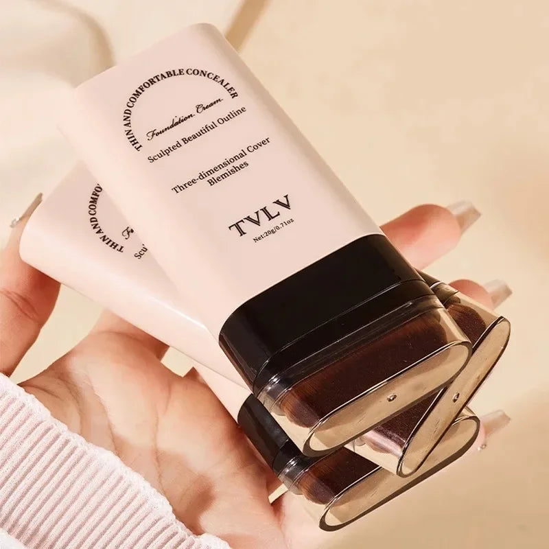 TVLV eraser foundation make-up stick 20g,with brush to brighten skin liquid foundation,non-marking,long-lasting makeup concealer Quake