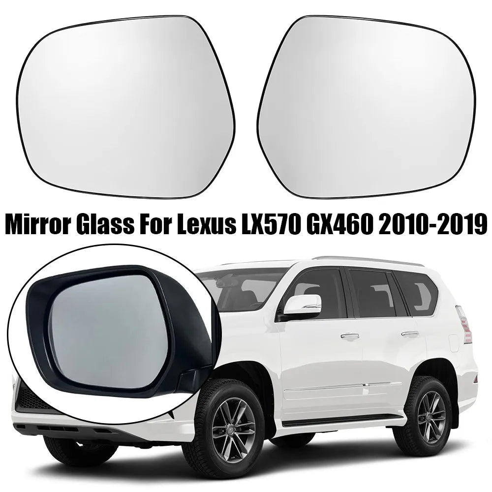 For Toyota Prado 2009-2019 Land Cruiser 2012-2016 For Lexus LX570 GX460 1x Left Right Side Heated Rearview Mirror Glass Lens Quake Default Title