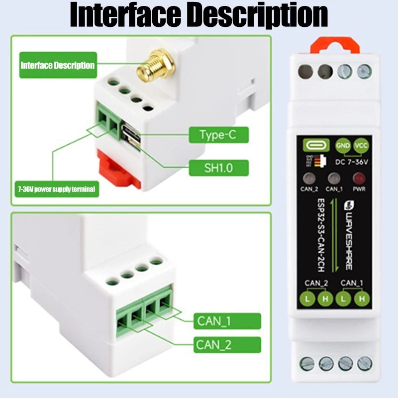 S3R8 Two-Channel CAN Controller with 2 Isolated CAN Lines, CAN 2.0A/2.0B Support and Communication Rates Up to 1 Mbps K1KF Quake