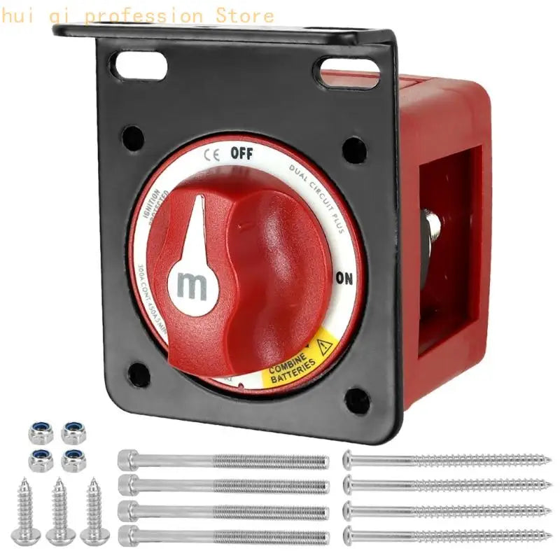 Manual Battery Disconnect Control 12-48v 300A for Motorhome and Automotive Power H8WE Quake 6011 CN