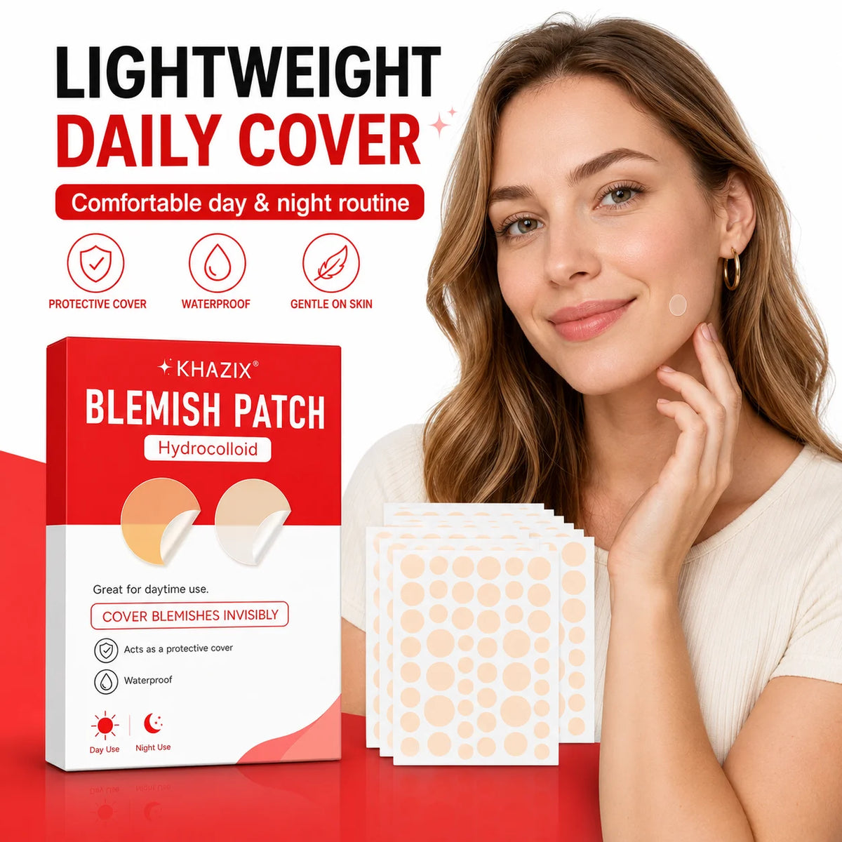 80/200/400pcs Hydrocolloid Acne Pimple Patch, Hydrocolloid Spot Stickers, Covering Zits and Defect, Nighttime Spot Quake