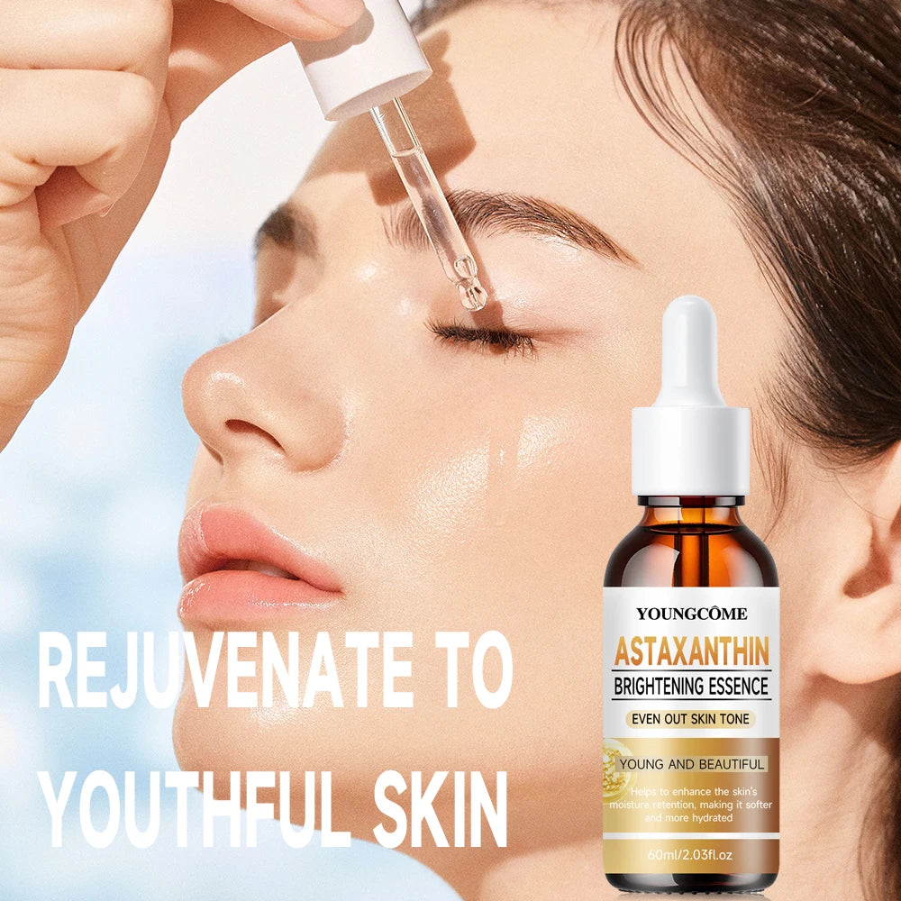 YOUNGCOME Astaxanthin firming and moisturizing essence,Smoothes wrinkles,Skin looks visibly younger 40ML/60ML Quake