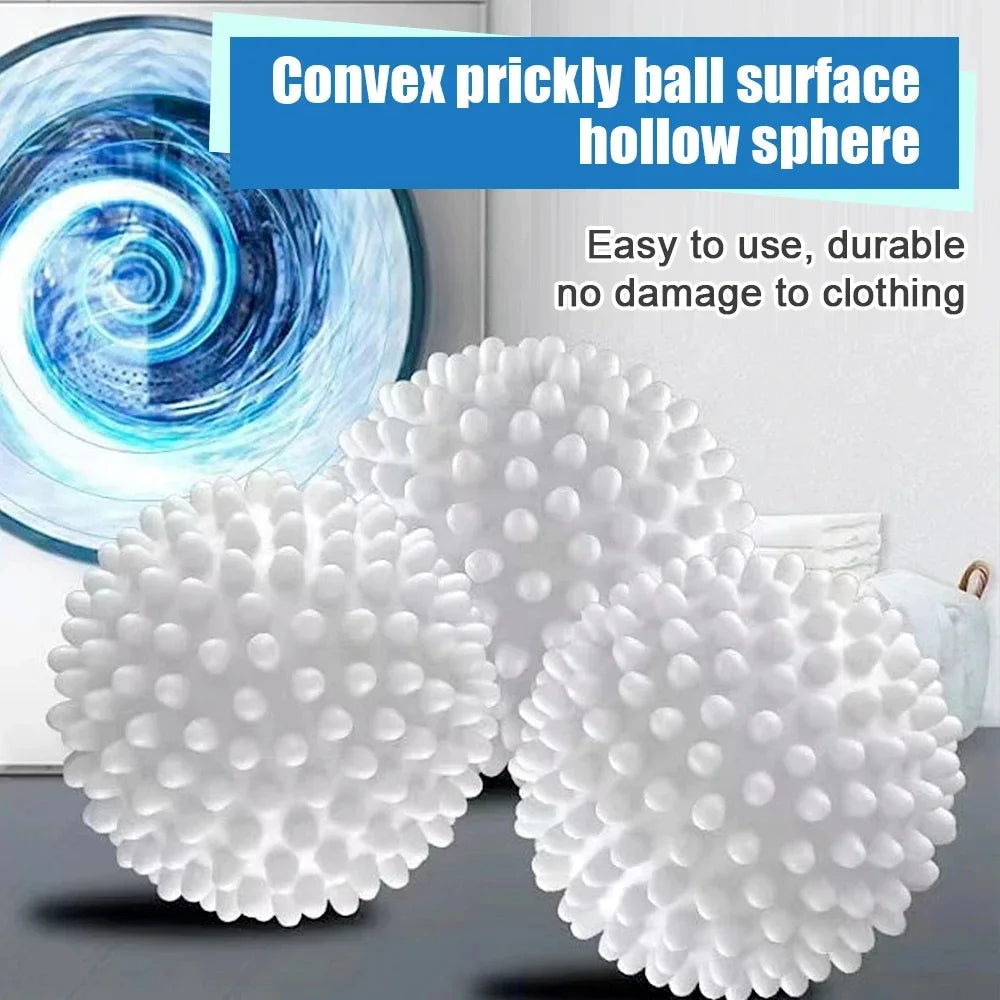 3Pcs PVC Dryer Ball Reusable Laundry Ball Washing Machine Drying Fabric Softener Ball for Home Clothe Cleaning Tool Accessrices Quake