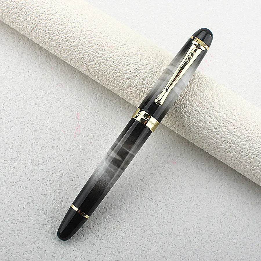 Jinhao 450 Metal Fountain Pen EF/F/M/Bent Nib Golden Trim with Converter Writing Pen PK 20 Quake 450-4 EF 0.38MM