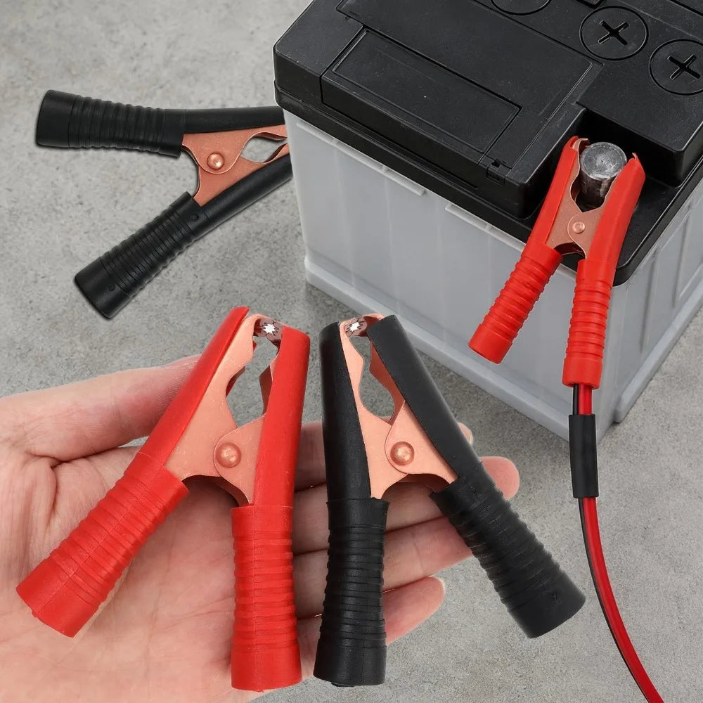 10/1PCS 100A Insulation Alligator Clips Black Red Set for Circuit Testing Multimeter Test Plug Adapter Cable Probes Connector Quake