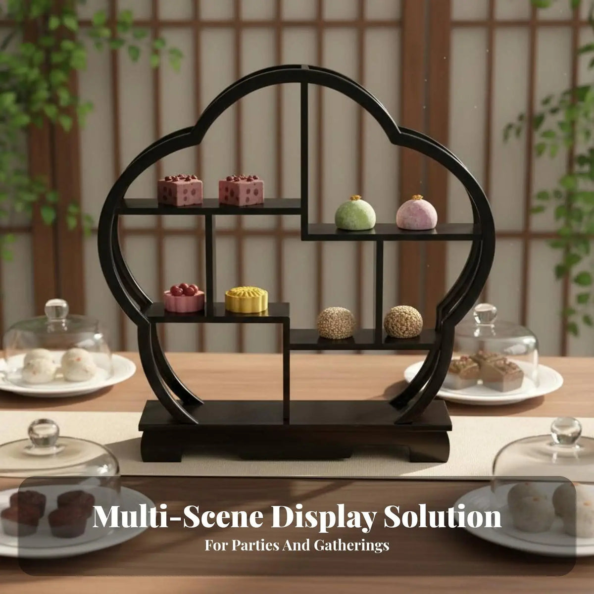 Plum Blossom Pastry Shelf Stand for Tea Party Dessert Table Cake Display and Home Decor Accent Quake