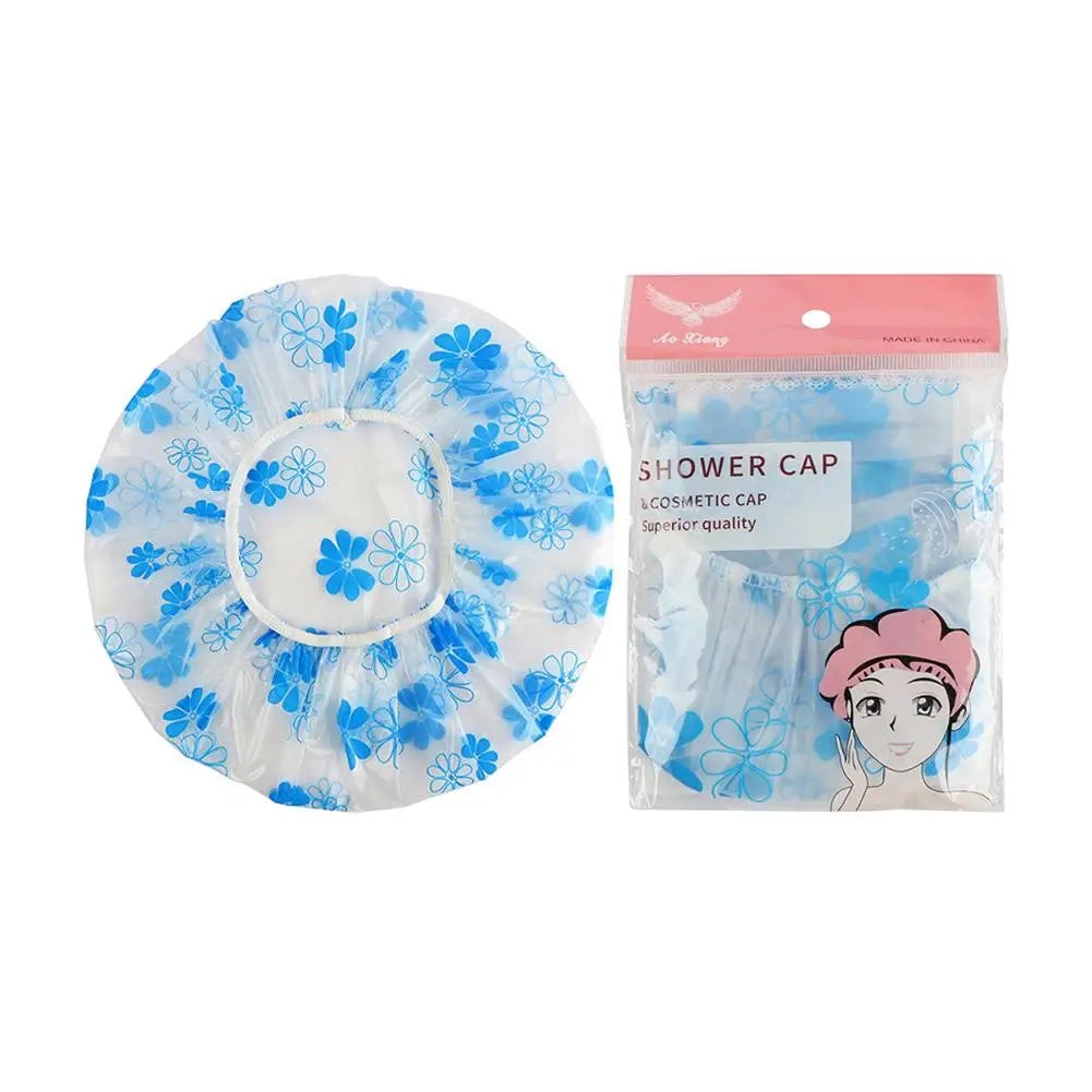 Shower Cap For Women, Elastic And Reusable Hair Bath Caps, Waterproof Bathing Hat Stocking Stuffers For Women Ladies Spa Salon Quake E CN