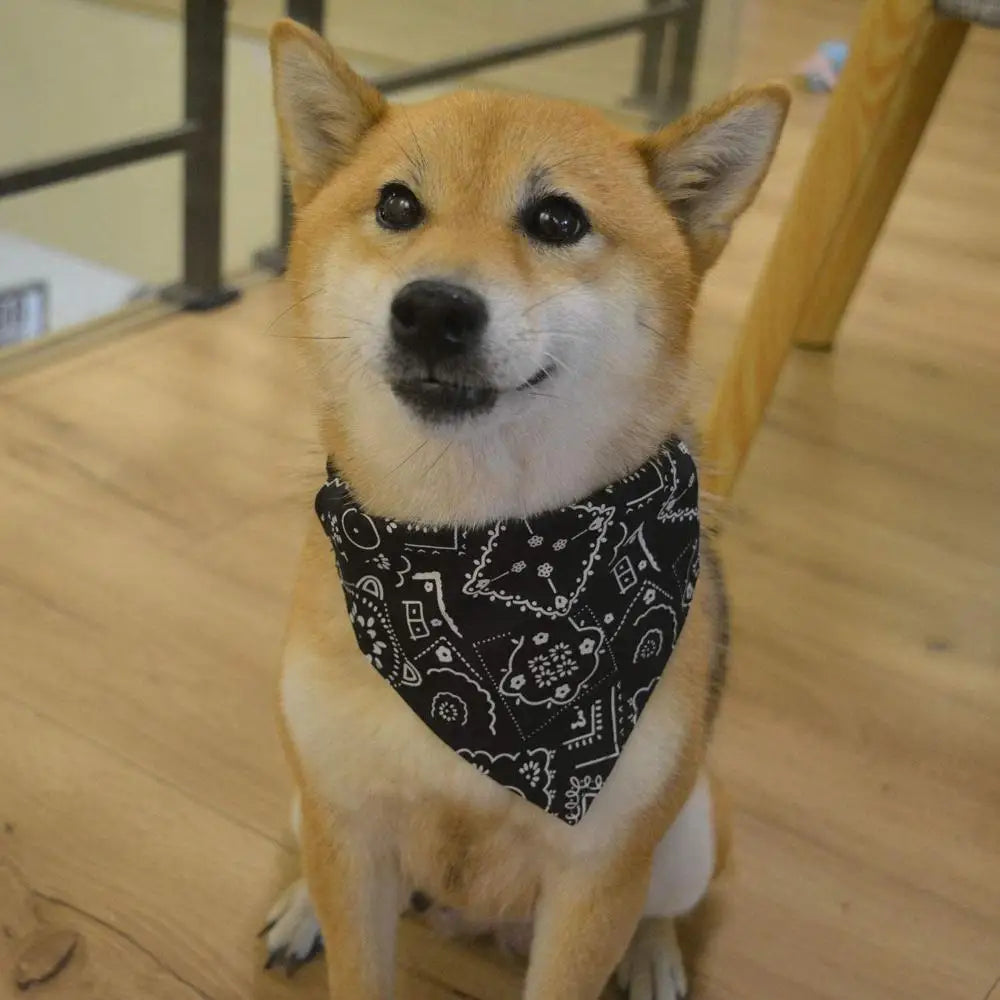Dog Bandanas Large Pet Scarf Pet Cotton Plaid WashableBow ties Collar Cat Dog Scarf Large Dog Accessories Kerchief Quake