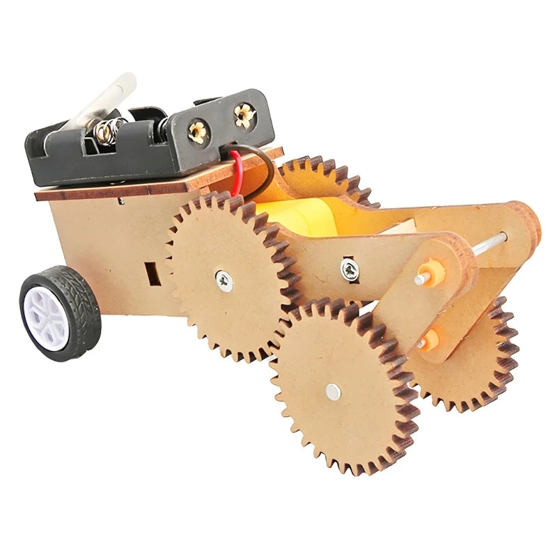 Gear-Driven Reciprocating Science Project Car Model Set with Exposed Gear and Linkage for Hands-On Assembly and Classroom K1KF Quake CN