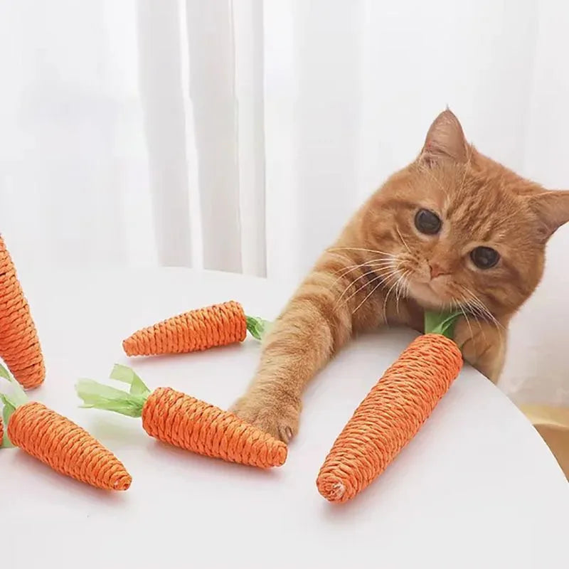 Cat Toys Sound Carrot Cuddle cat stick since fun fun cat teething stick anti-bite cat scratch board pet supplies Quake