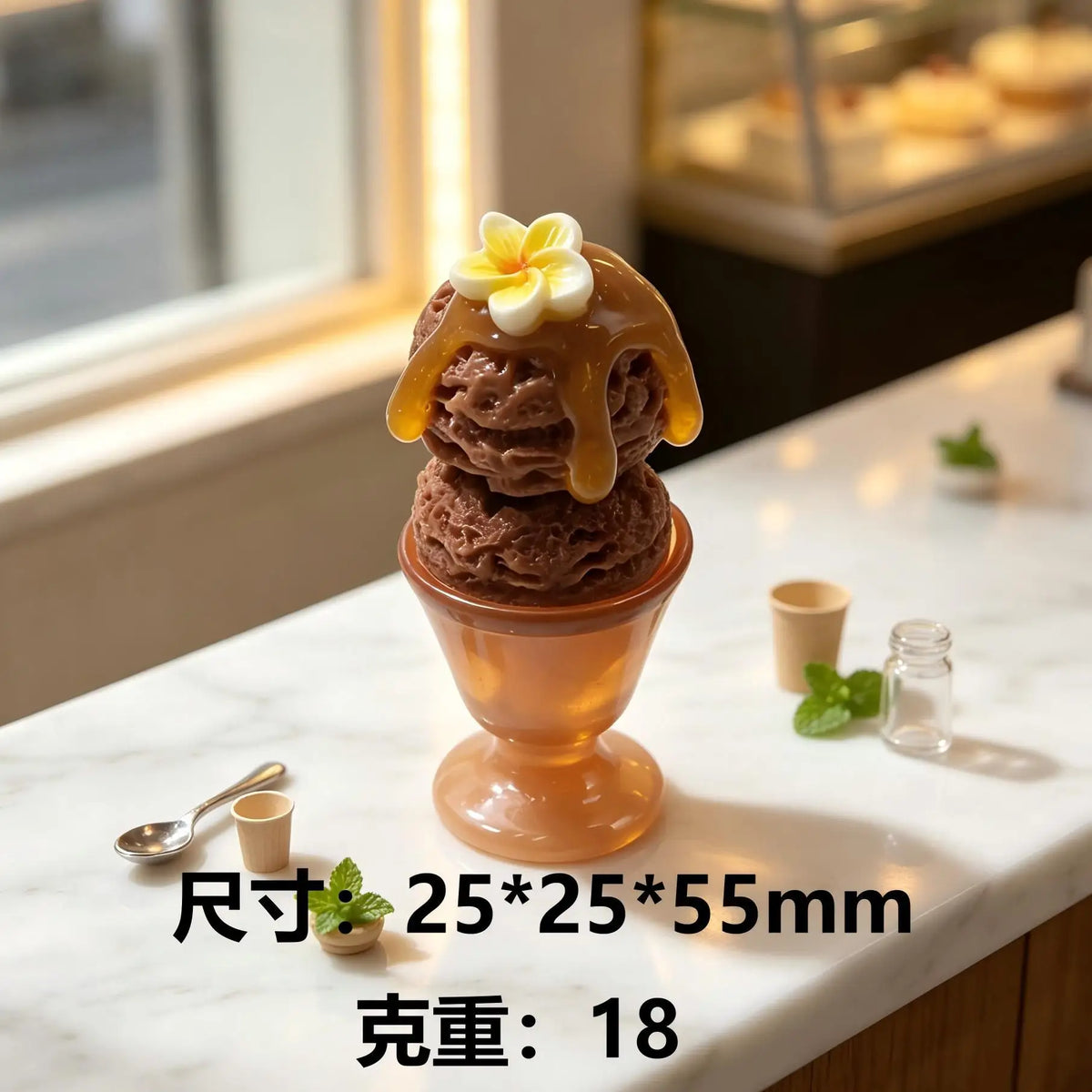 5pcs Sweet Flower Ice Cream Planet Cup Resin Simulated Food Play DIY Accessory Micro Landscape For Kitchen Ornament Decor Quake coffee