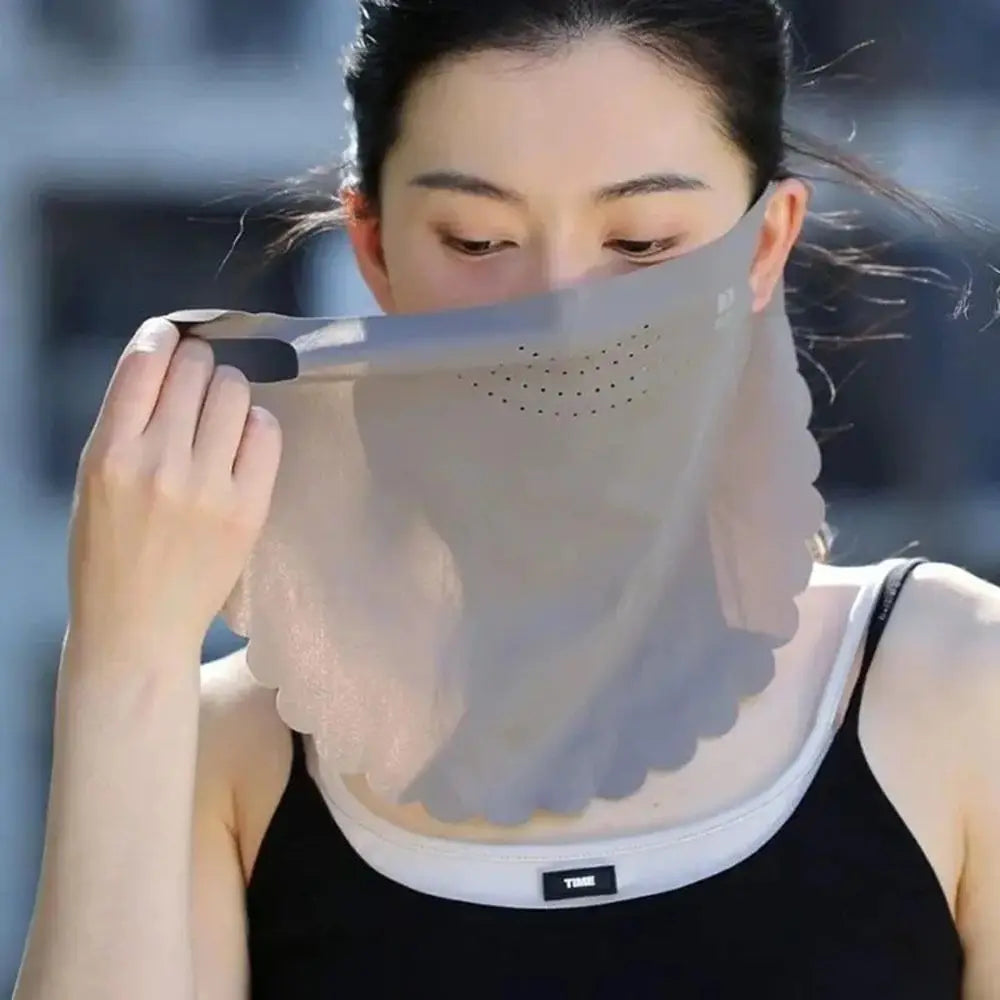 Fashion UPF50+ Sun Protection Mask Breathable Dustproof Anti-UV Neck Scarf Neck Protection Riding Face Cover Cycling Quake