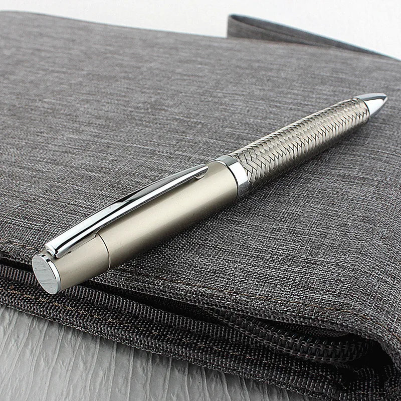 Steel Wire Metal Ballpoint Pen Rotating Pen Portable Ball Point Small Pen Small Oil Exquisite Brief Pens for School Quake