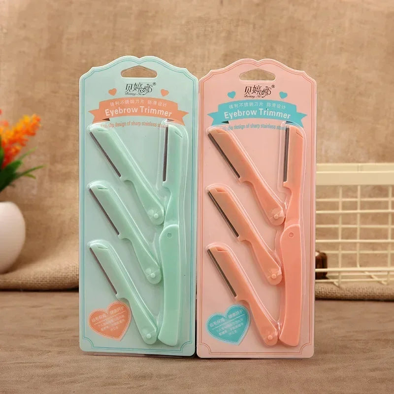 Safe Eye Brow Razor Eyebrow Trimmer Makeup Tools Face Body Hair Removal Shaver Blades Woman Eyebrows Shaping Knife Cosmetic Tool Quake