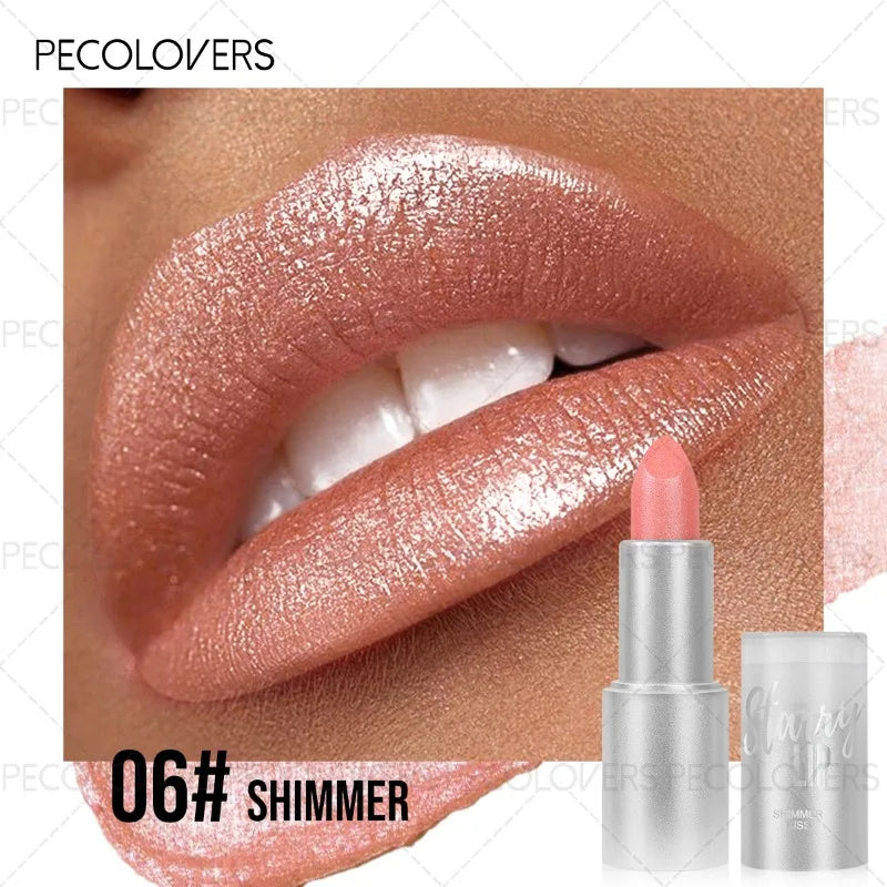 Multi-color Glitter Lipstick, Shiny and Charming Lips, Waterproof and Sweatproof, Suitable for Festival Makeup, Lip Cosmetics Quake 06