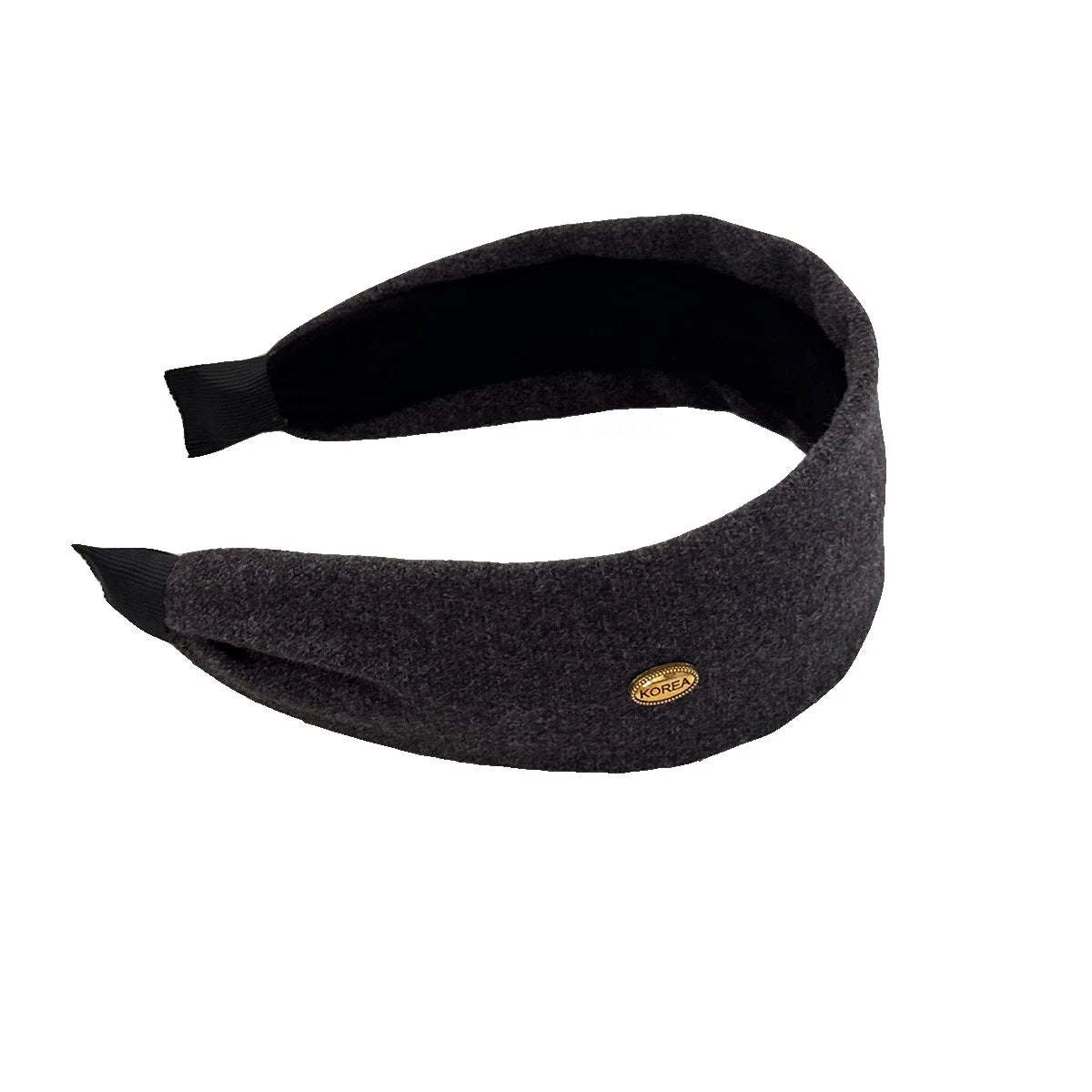 Woolen Fabric Wide Edge Headband Gold Label Headband Women Ladies Girls Daily Party Headwear Fashion Versatile Female Hairbands Quake