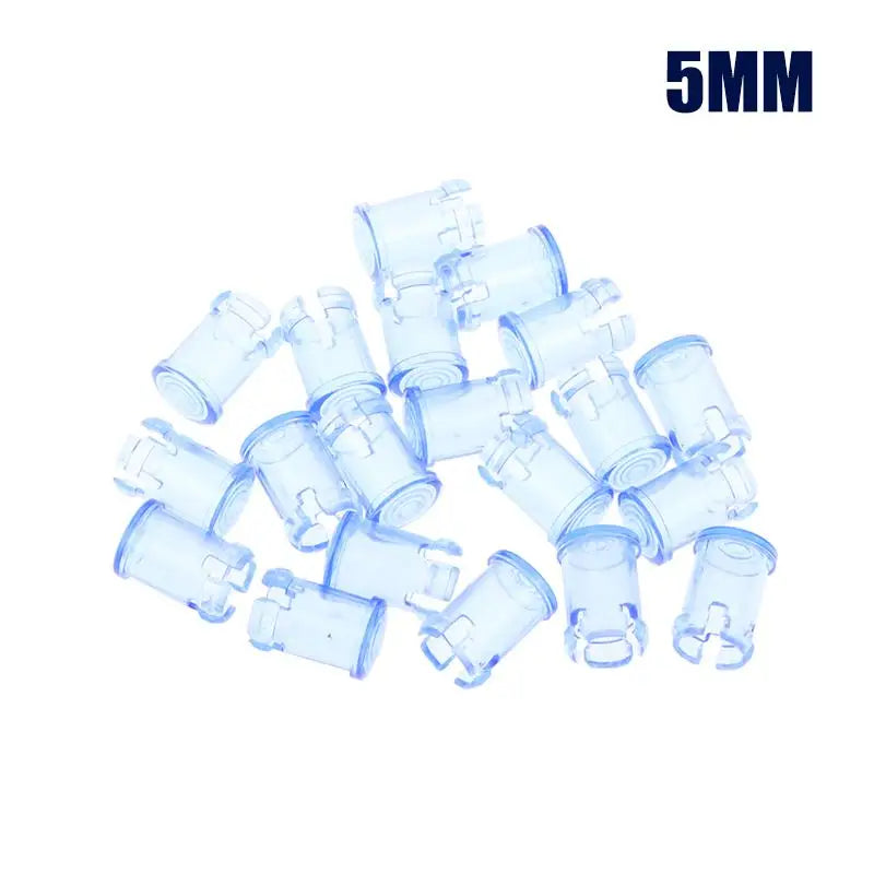 20Pcs/lot 3MM 5MM LED Light Emitting Diode Lampshade Light Guide Light Guide Cap Protective Cover Led Transparent Lamp Caps Quake 5mm Blue