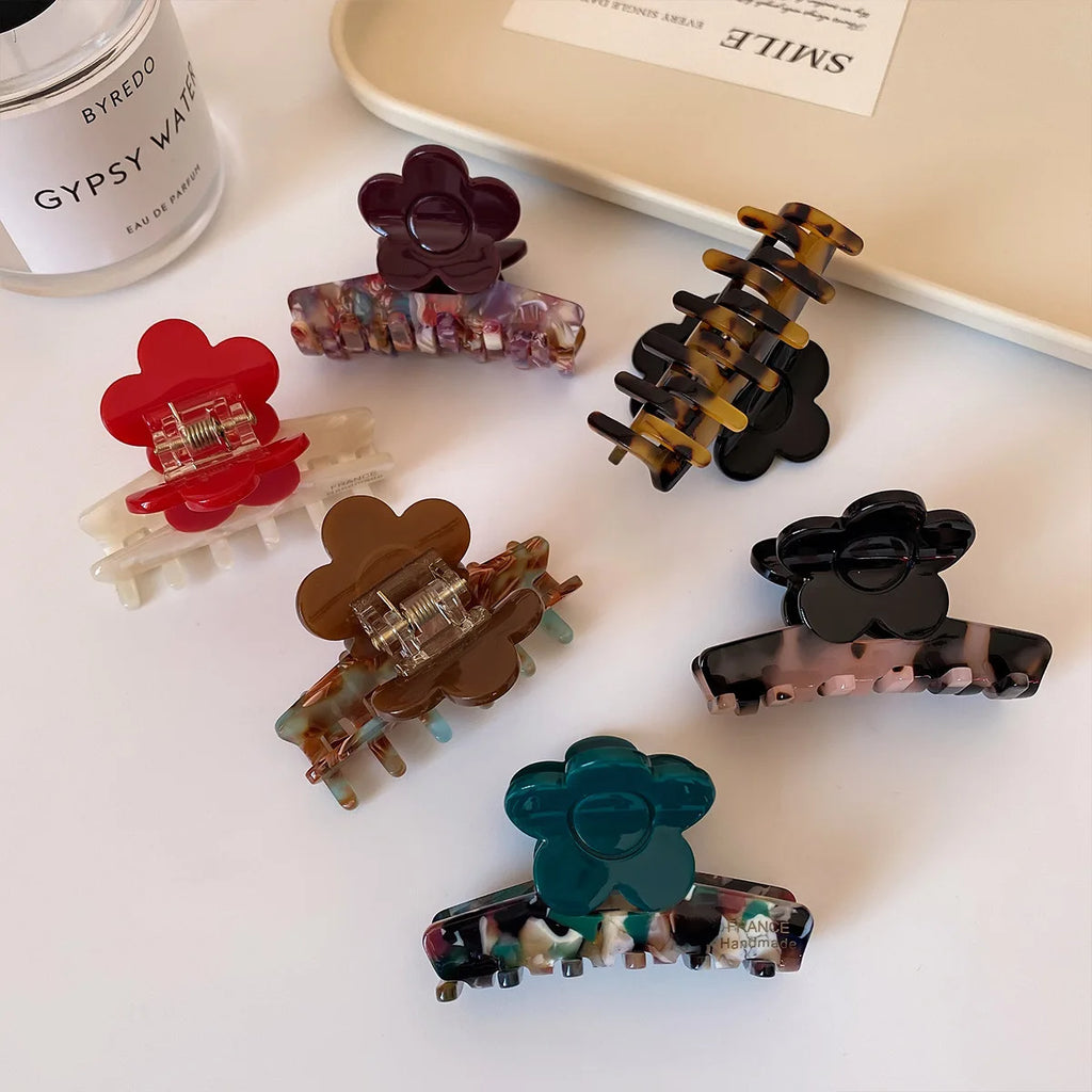 Korean New Acetic Flower Hairpin, Female Back of Head,light Luxury Hairpin, Disc Hair, Hair Grab Clip, Headgear Quake