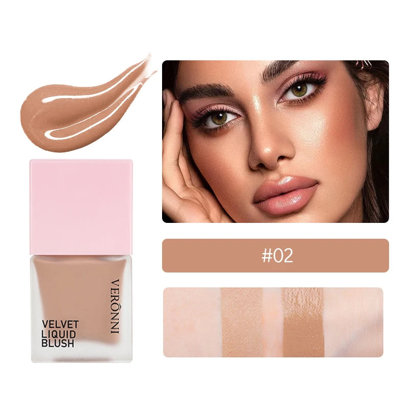 Velvety Liquid Blush, Waterproof Brightening Cream Blush, Suitable for All Skin Tones, Natural-Looking,Long-lasting Skin Tones Quake 02