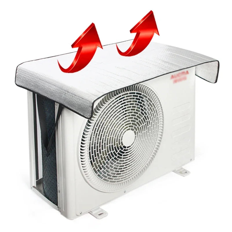 Outdoor Rainproof Air Conditioning Cover Air Conditioner Waterproof Dust Cover Washing Anti-Dust Anti-Snow Cleaning Bag 100*50cm Quake