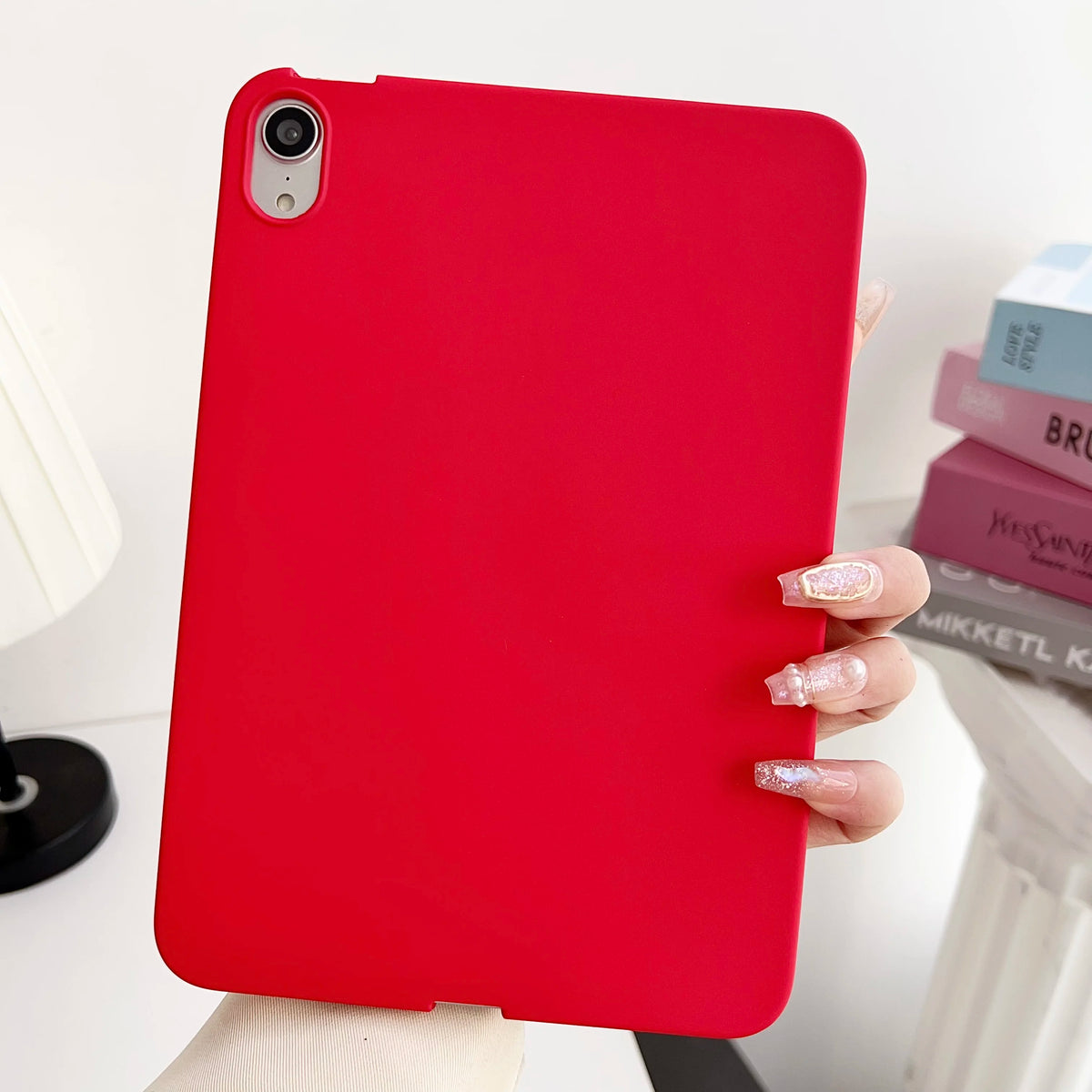 For 2021 iPad 10.2 Case 7/8/9th Generation Cover For 2018 9.7 5/6th Air 2/3 10.5 Mini 4 5 6 Pro 11 Air 4/5 10.9 10th funda soft Quake Red iPad mini 6th (2021)