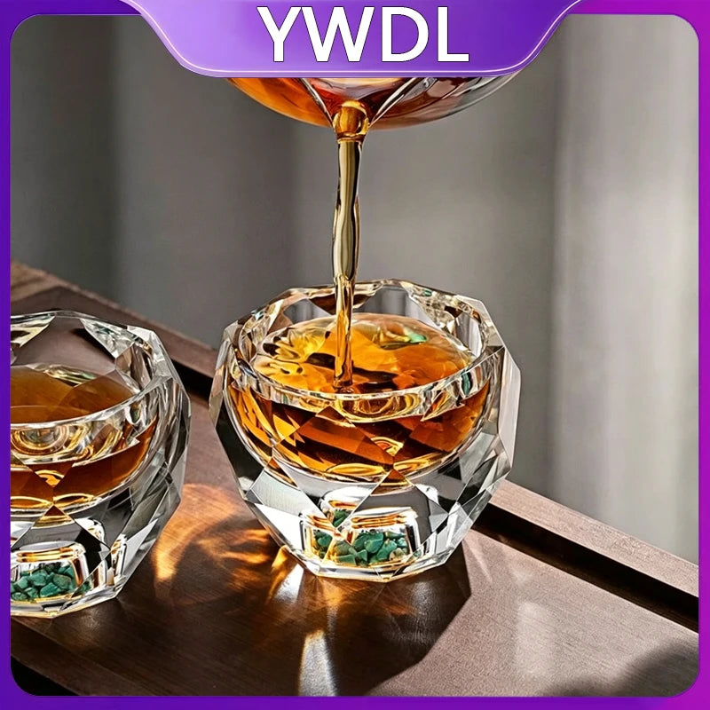 50ml Diamond Cut Crystal Shot Glass Set Shaojiu Cup Luxury Whiskey Tasting Cup Lead-Free Glass Tumbler For Liquor Tequila Vodka Quake