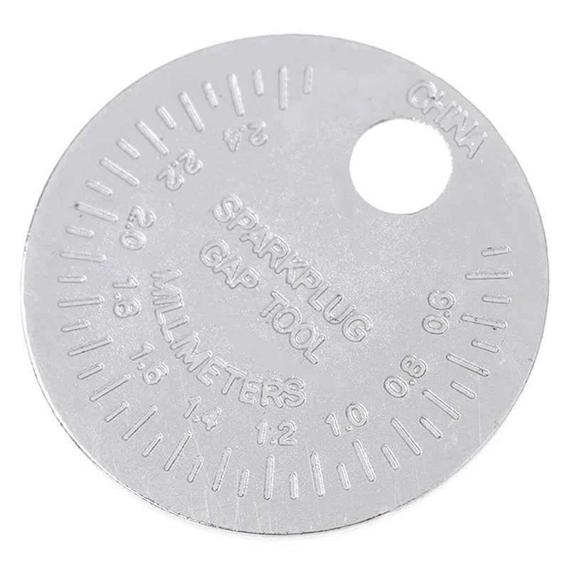 vvocci Feeler Range Coin-Type Plug Gage Gap Tool Spark 1 Pc 0.6-2.4mm Spark Plug Gap Measurement Tool Quake