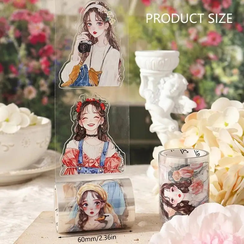 Sustainable PET Scrapbook Adhesive Recordings With Themed Character Illustrations For Creative Memory Maintaining K1KF Quake