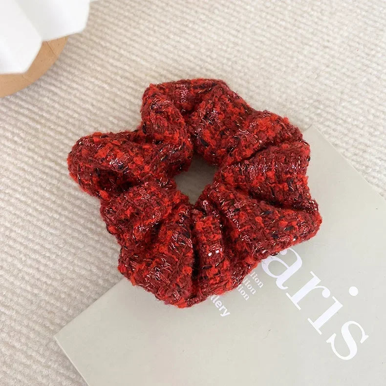 New Red Hairbands Headband Rope Christmas Hairband Woman Girls Fashion Sweet Hair Ties Rubber Band Female Party Hair Accessories Quake 22321