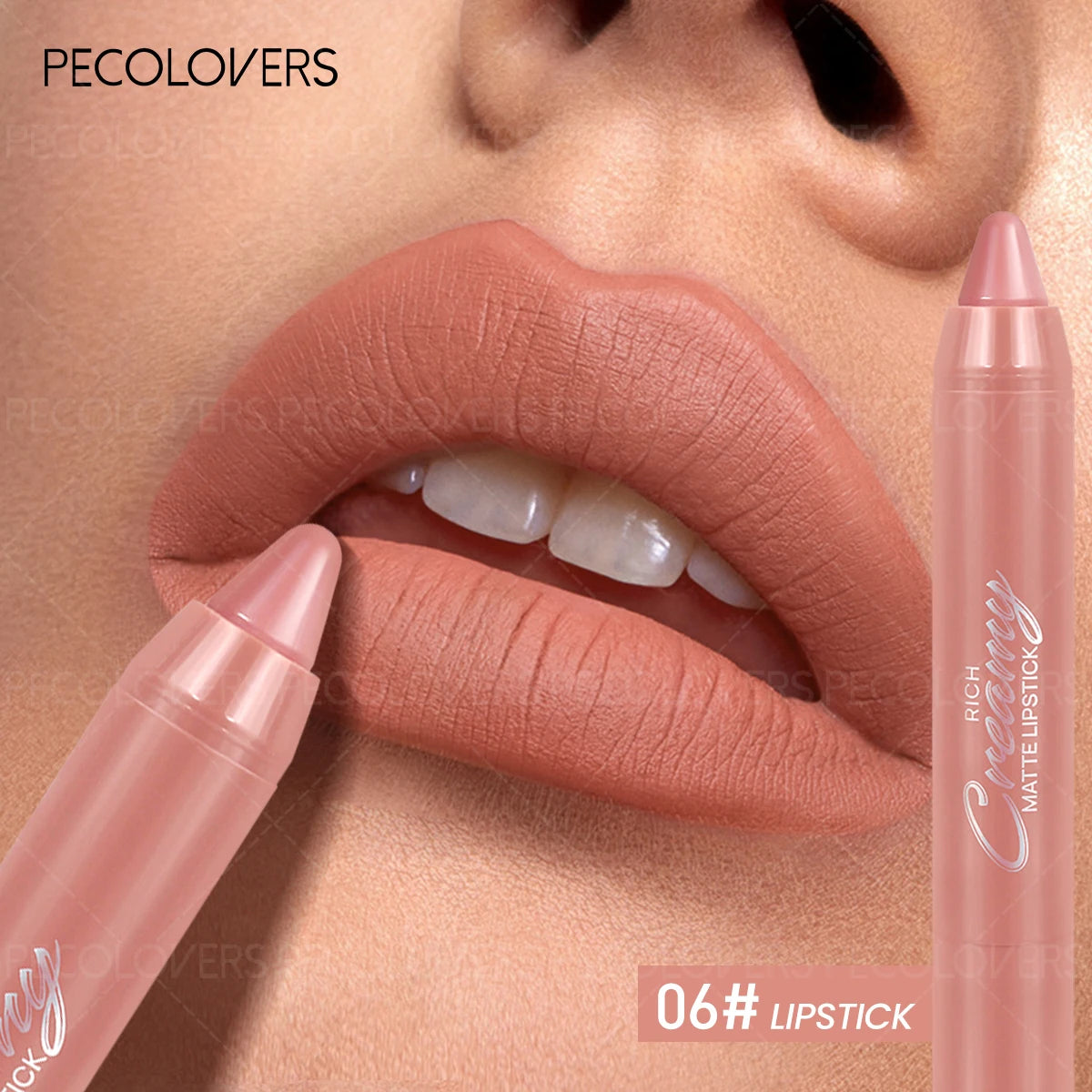 1 Pc Matte Lip Liner and Lipstick Pen, Smooth To Apply, Waterproof Long-lasting Non-sticky, Perfect Festival Gifts, Daily Makeup Quake 06