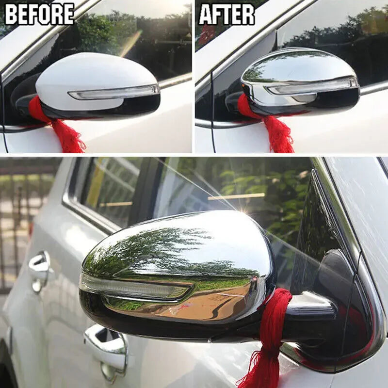 For Kia Sportage KX5 2016-2019 Car Rearview Side Mirror Cover Wing Cap Sticker Exterior Door Rear View Case Trim Carbon Fiber Quake