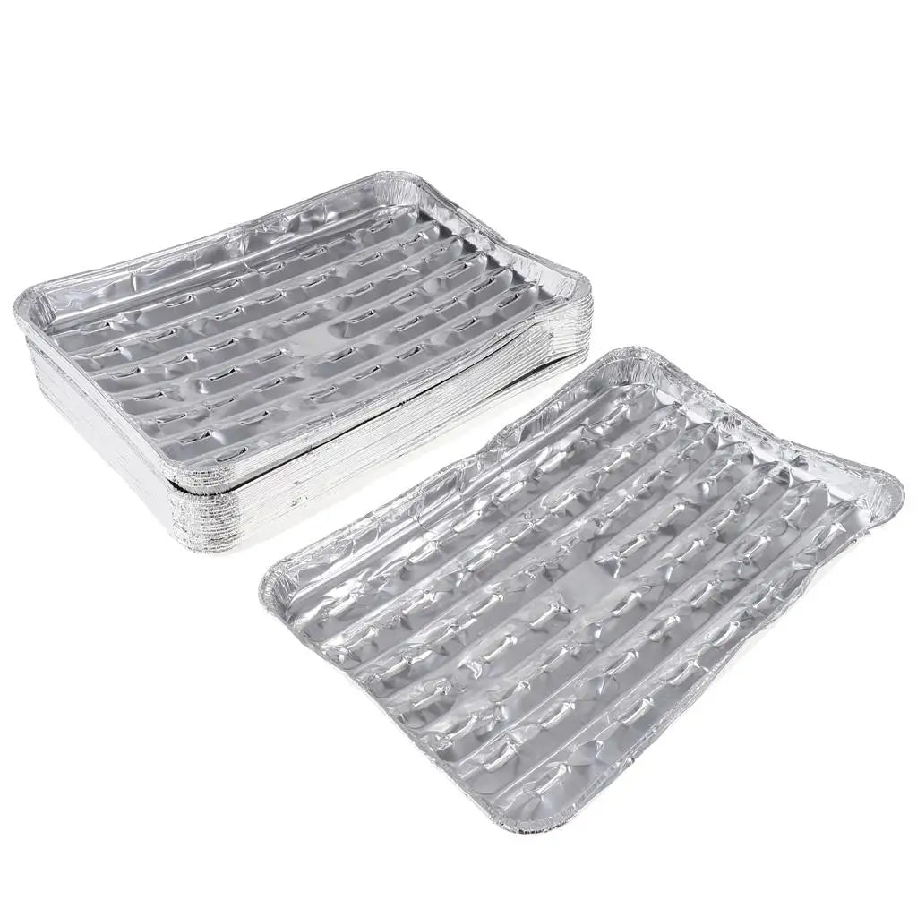 Eco-friendly Aluminum Grilling Pans Disposable Roasting Trays for Picnics Camping Charcoal Gas Barbecue Quake