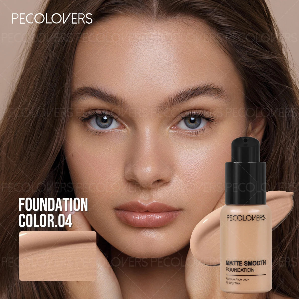 Waterproof Oil-control Face Foundation, Concealer for Complete Coverage, for Concealing Dark Circles Blemishes and Imperfections Quake 04