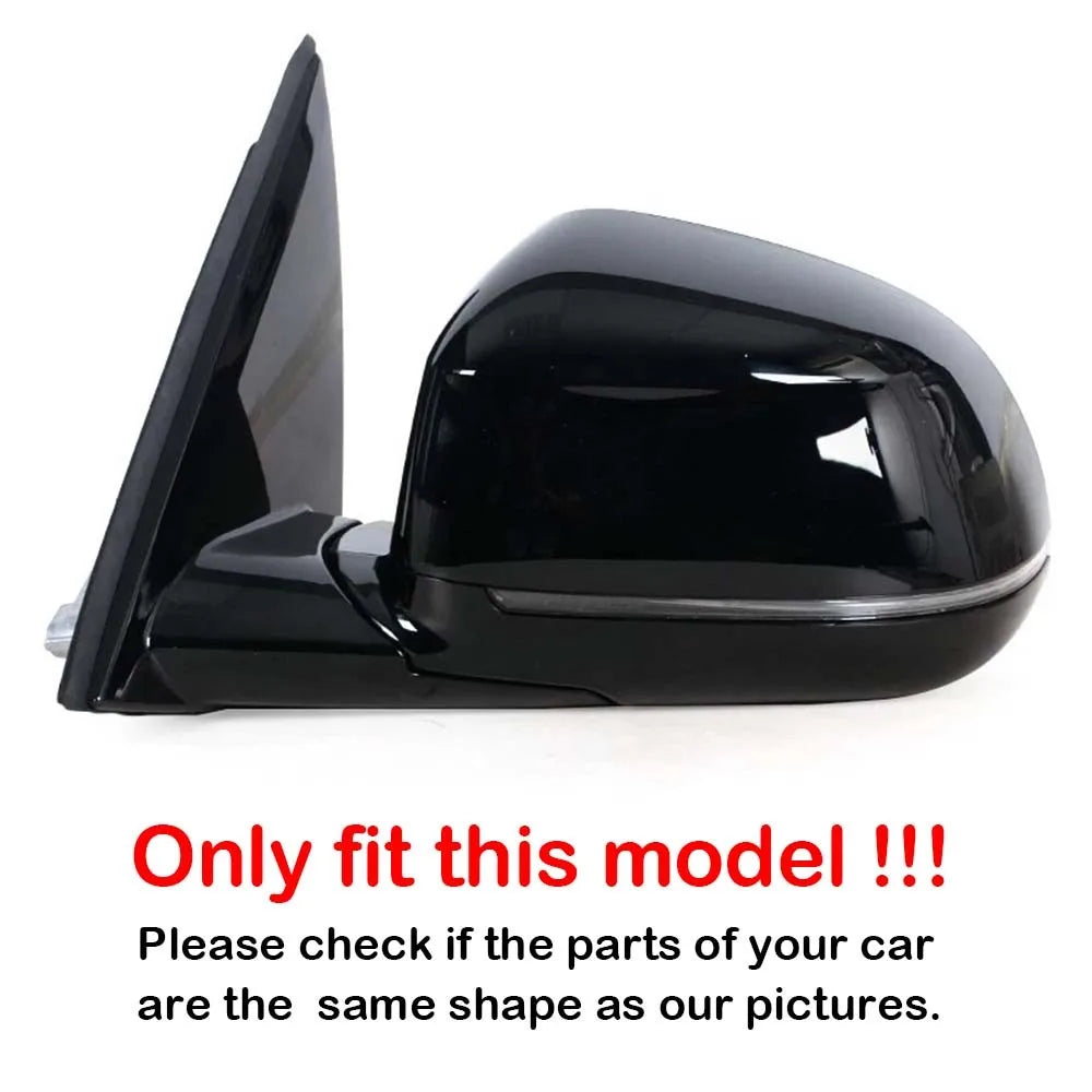 4Pcs/Set LHD For BMW X3 iX3 G01 G08 X4 G02 X5 G05 X6 G06 X7 G07 Black Rear View Side Mirror Cover Cap Shell Case Car Replacement Quake