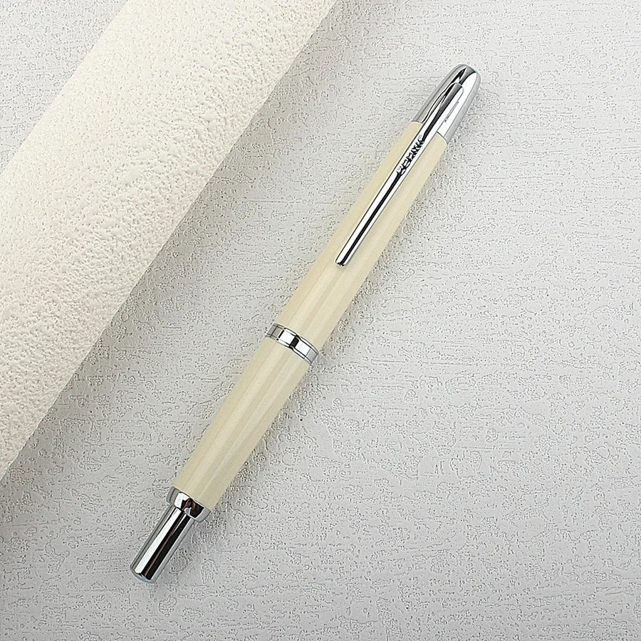 Smooth JINHAO 20 Press Fountain Pen Retractable EF F Nib Transparent Black Writing Ink Pen with Converter School Office Supplies Quake