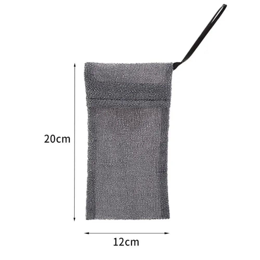 Portable Foam Net High Quality Bathroom Accessories Double Layer Nylon Soap Bag Hangable Thickened Shower Shampoo Holder Quake