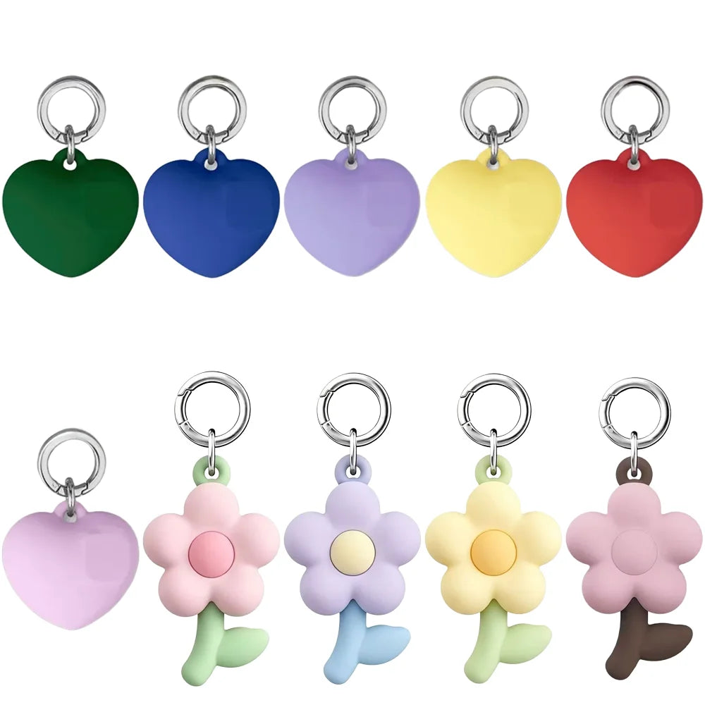 Heart Rabbit Flower Key Ring Pendants Phone Charm Accessories for Galaxy for IPhone 12 13 14 15 16 17 18 Pro Max Case Quake