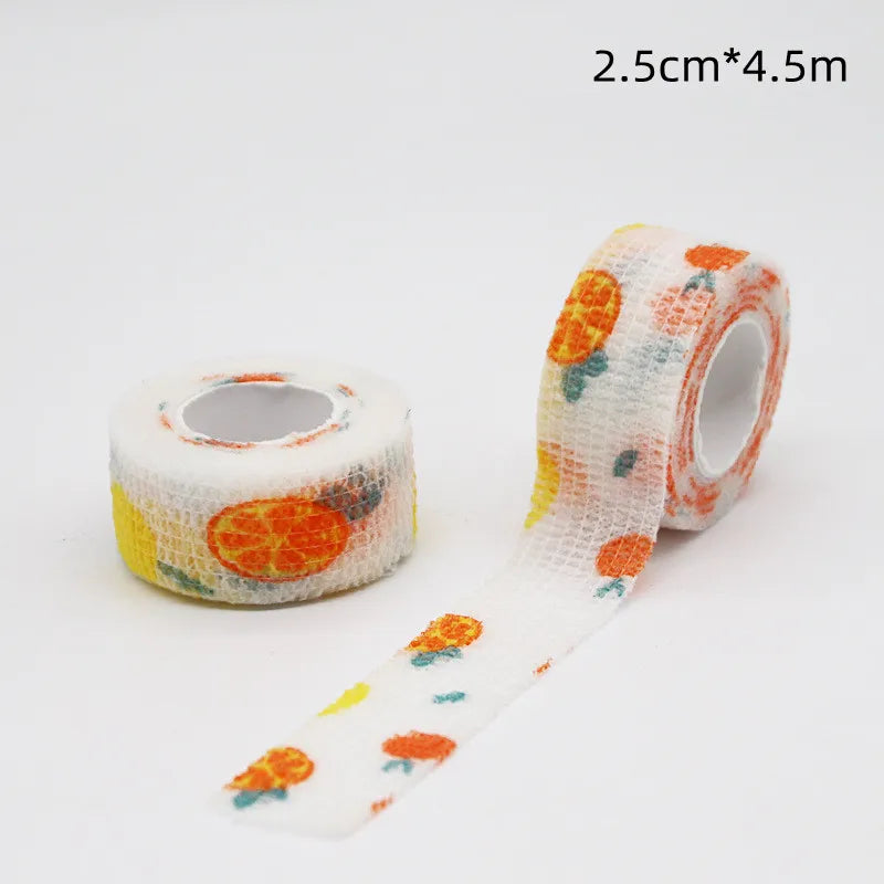 1 Pc Self Adhesive Elastic Bandage Protection Finger for Writing First Aid Kit Colorful Tape New Tattoo Accessories 2.5cm X 4.5m Quake NO.2