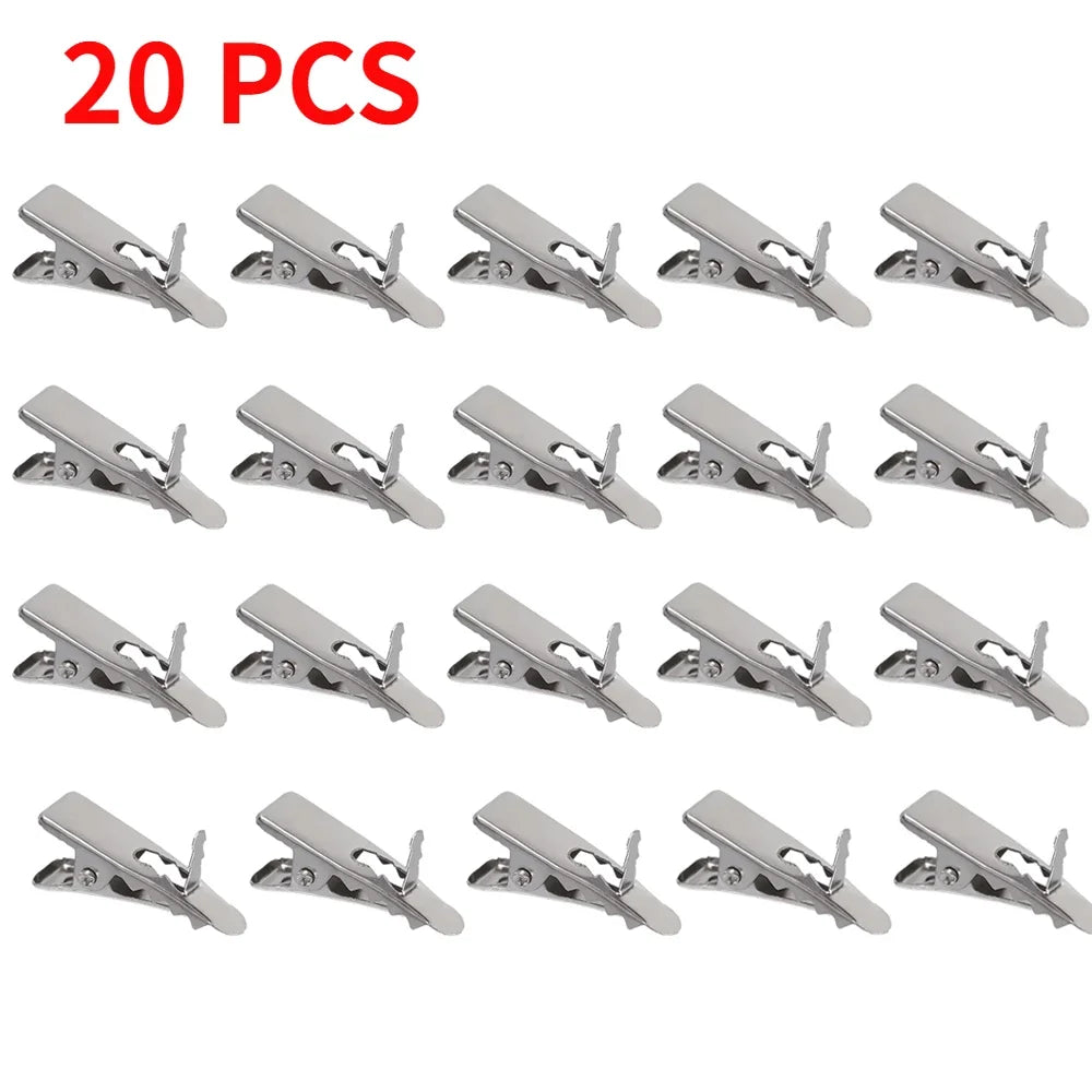 10/30Pcs Mini Metal Clips for Christmas Flowers Christmas Tree Flower Ornament Fixed Clip Xmas Party Garland Decorations Supply Quake 20 PCS