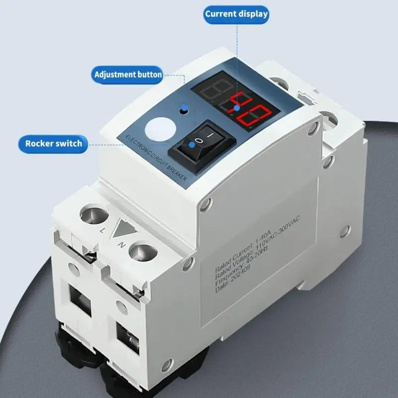 Adjustable Current Limiter 40A with LED Display & High Precisions Control Current Limiting Switches for Circuit Protections Quake