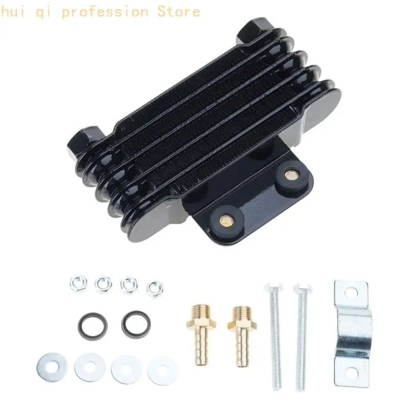 Versatile Motorcycle Oil Coolers Engine Cooling System Universal Oil Radiator Vehicle Accessories for 125CC to 250CC Bike H8WE Quake H8WE3TT308887-BK-1 CN