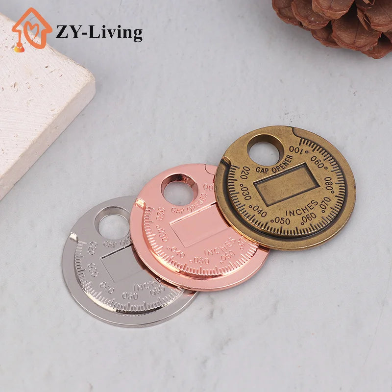 Coin- Type 0.6-2.4mm 0.02-0.10 Inch Spark Plug Gap Gauge Measurement Tool Range Spark Plug Gage Caliber Measuring Tool Quake